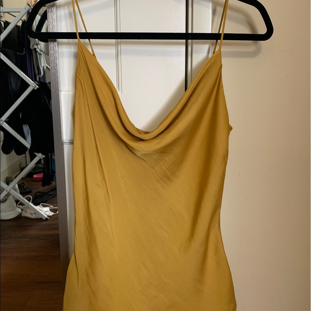 Gold Cowl Neck Tank